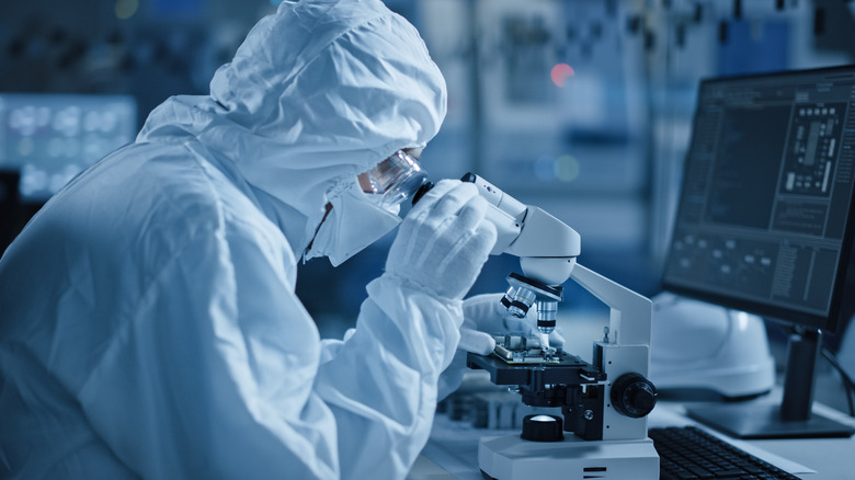 scientist researching something