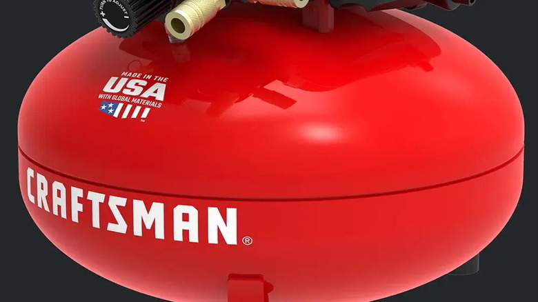 close-up of Craftsman six-gallon pancake aircompressor