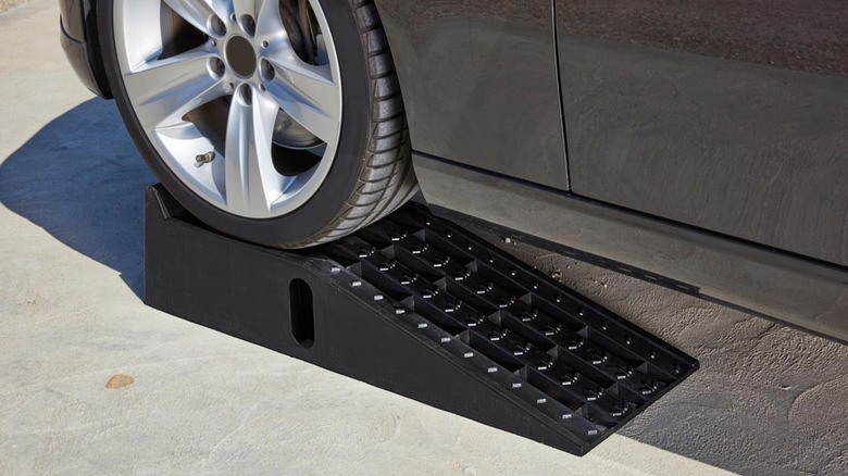 Top view of Harbor Freight car ramps