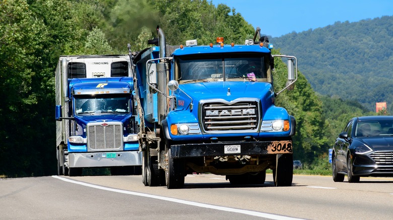 Mack Truck on the highway