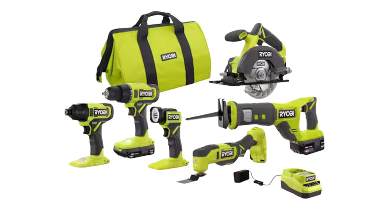 The Ryobi One+ 18V 6-Tool combo kit