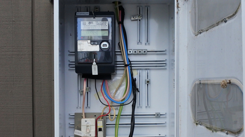 Smart meter installed at a home