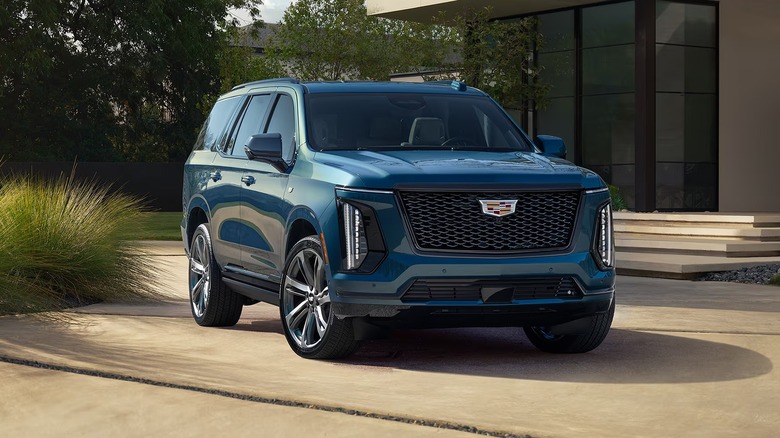 2025 Cadillac Escalade In Blue Front Angle
