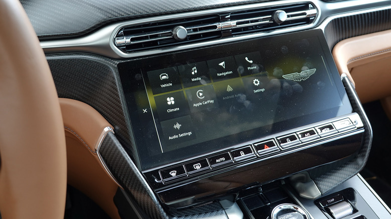 2025 Aston Martin Vanquish center touchscreen detail
