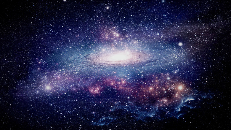 Image of a spiral galaxy in space