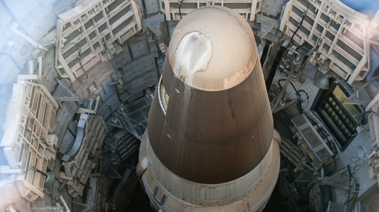 Nuclear warhead attached to missile