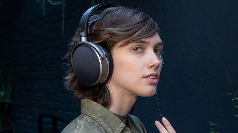 Person wearing Audeze LCD-S20