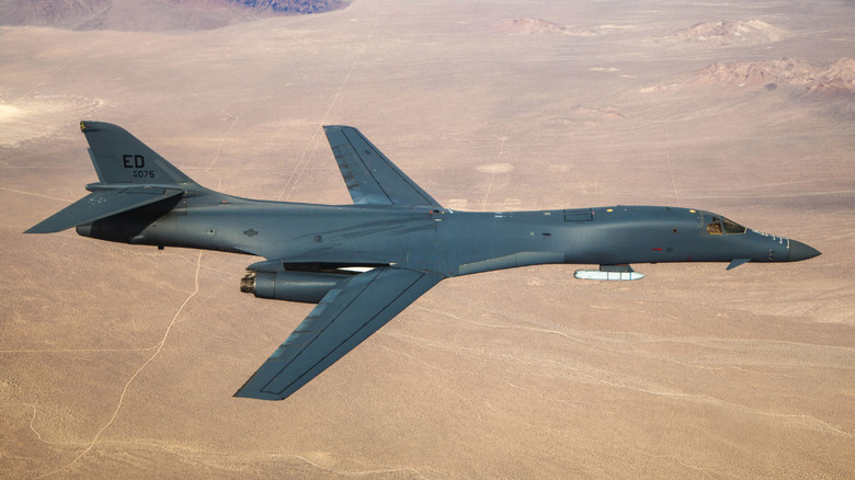 a rockwell B-1B Lancer in flight