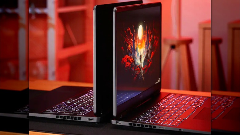 Two HP 16-inch OMEN Gaming Laptops back to back