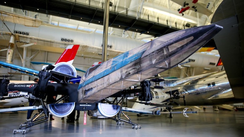 Boeing's X-wing CV2 drone on display