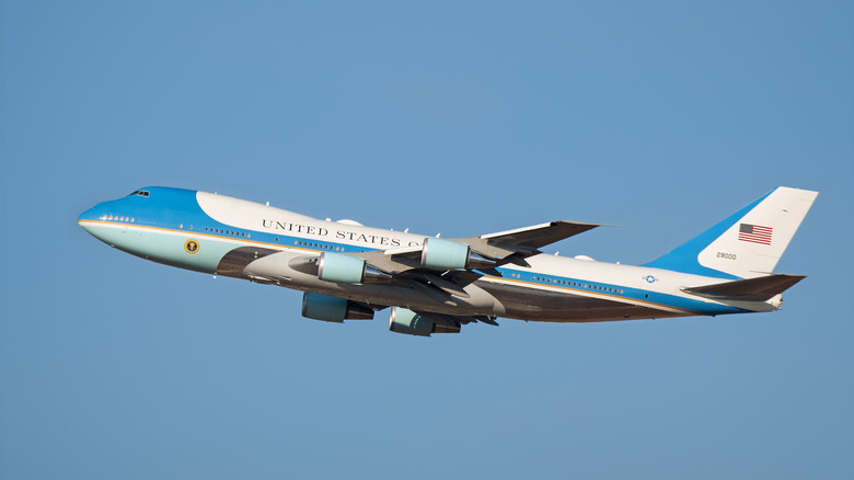 Air Force One VC-25A flying