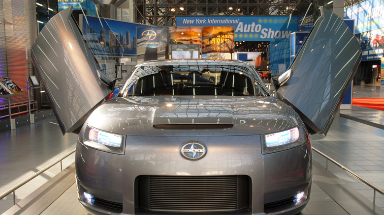 Concept car with butterfly doors open