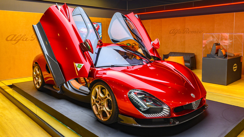 Alfa Romeo concept car open butterfly doors