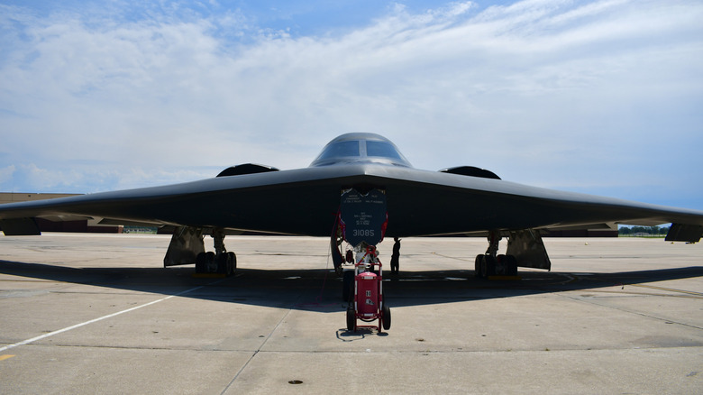 A Northrop B-2 Spirit Bomber on display