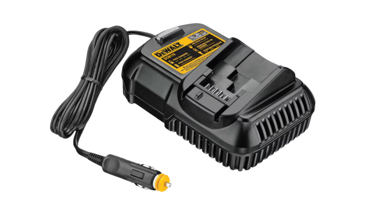 The DeWalt car charger