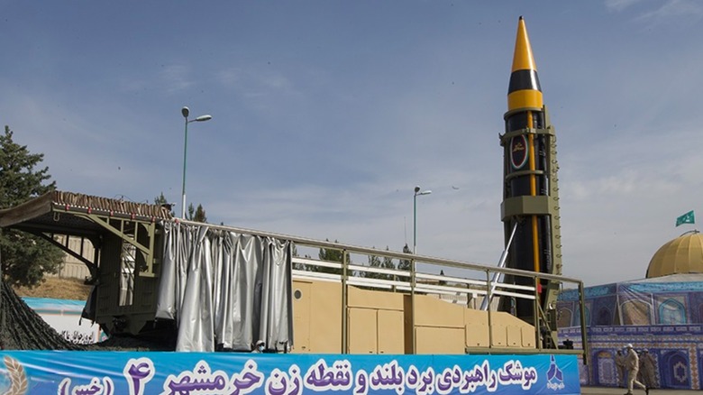 An Iranian Khorramshahr-4 ballistic missile