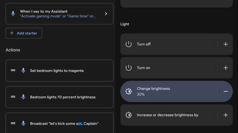 Left: the old automation builder for Google Home. Right: the new automation builder for Google Home