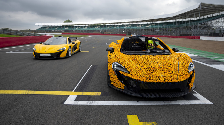 LEGO McLaren next to Real McLaren