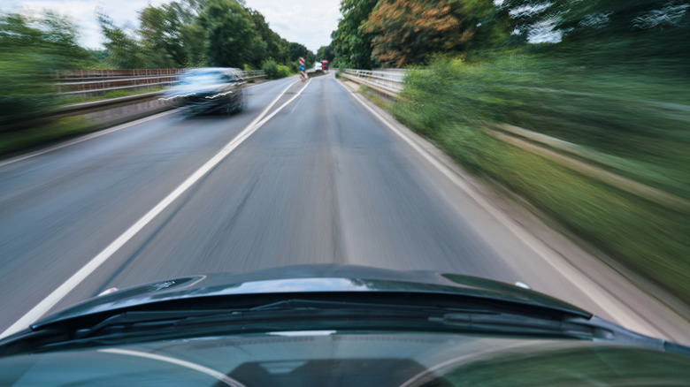 car driving on a street