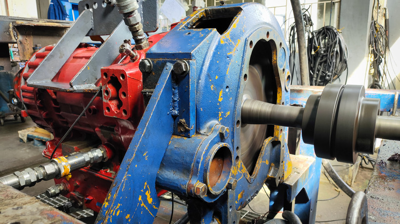 Allison transmission in an automotive workshop