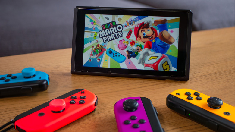 Joy-con on table near Switch