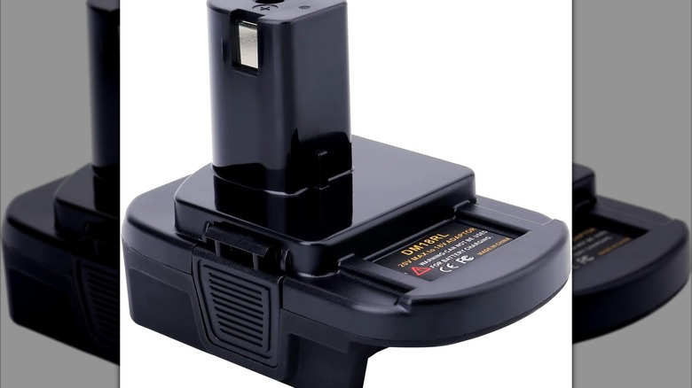 A Milwaukee to Ryobi battery adapter