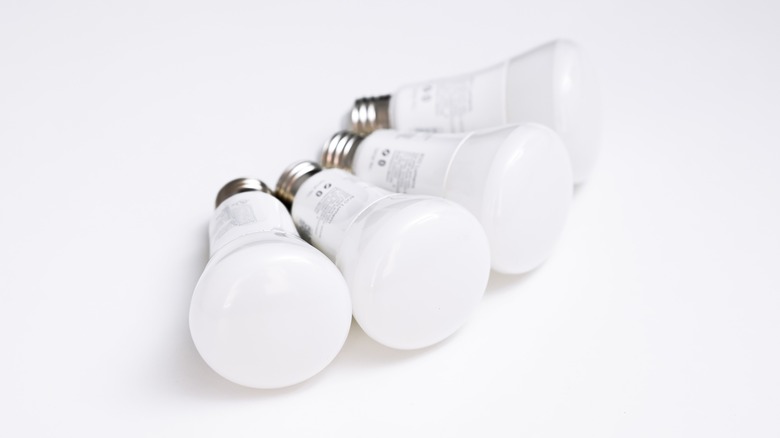 Several smart bulbs side by side