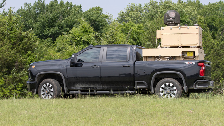 Mobile US laser system mounted on a pick up truck