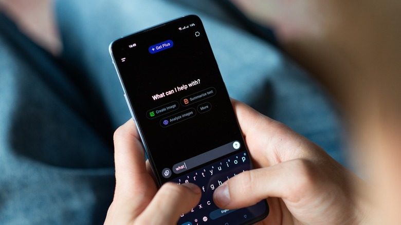 a person using ChatGPT