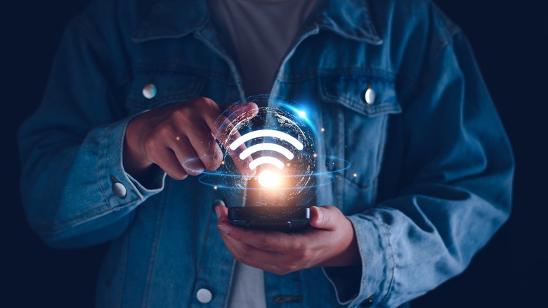 Wi-Fi icon on a phone