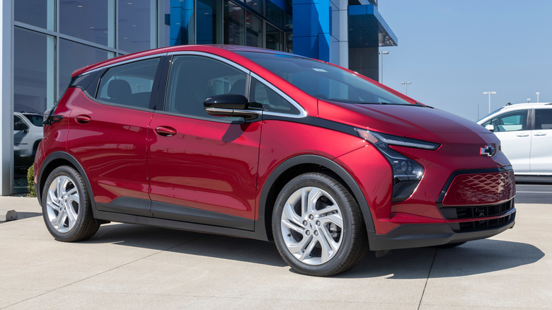 Chevrolet Bolt EV parked dealership