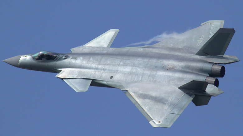 Early J-20 version in flight during a Chinese air show