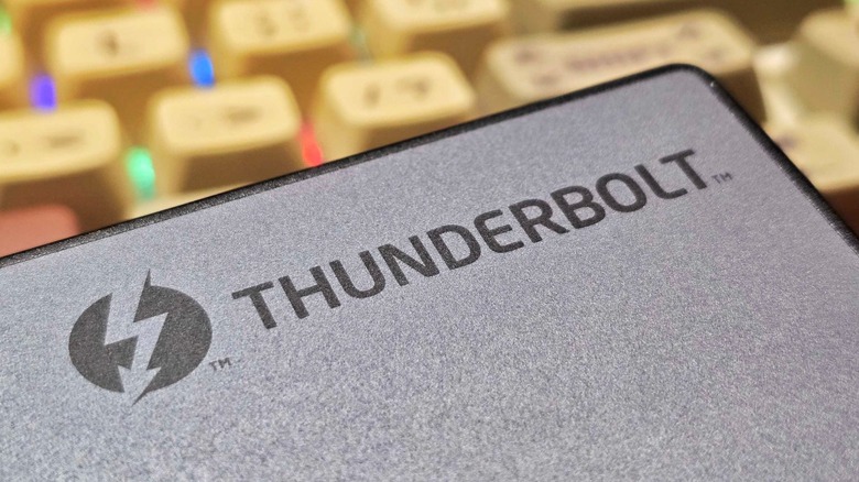 the Thunderbolt icon on a dock