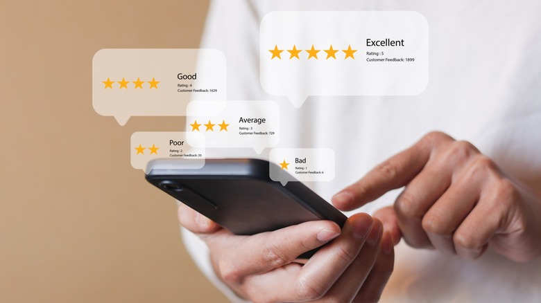 Looking at reviews with multiple-star ratings.