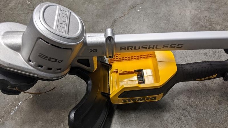 An image of a DeWalt 20v brushless cordless weed eater