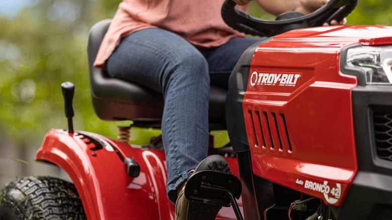 The Troy-Bilt Bronco 42 riding mower.