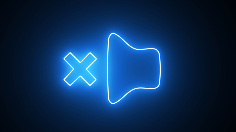 Picture displaying animated speaker with no sound