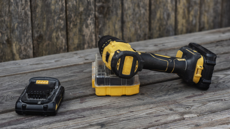 DeWalt tool with compact batteries