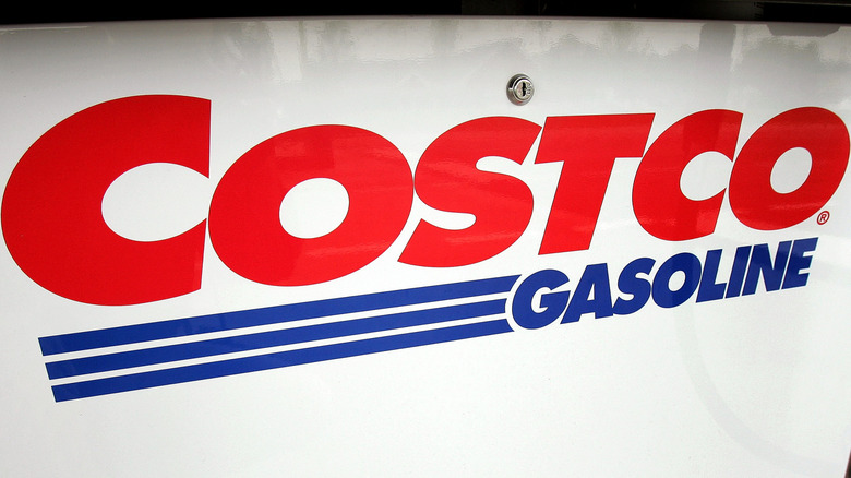 Costco Gasoline logo in daylight