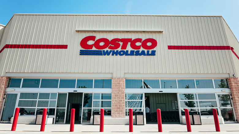 The front of a Costco Wholesale warehouse.