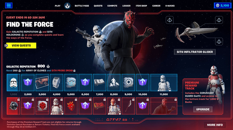 Fortnite event rewards