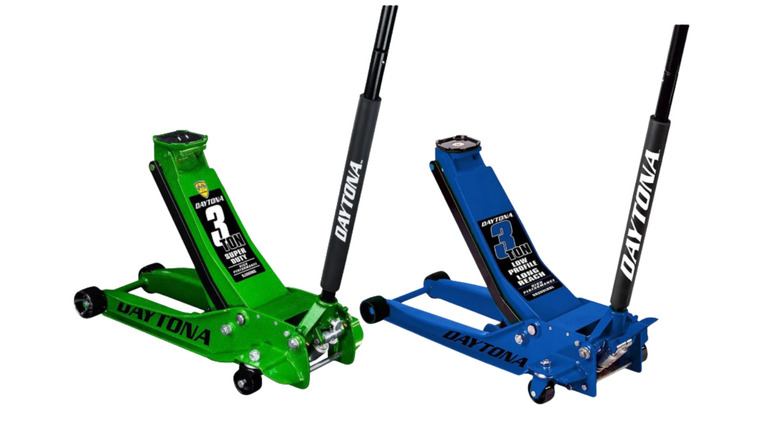 2 of Harbor Freight's Daytona floor jacks