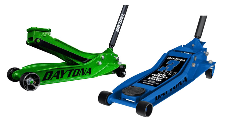 2 of Harbor Freight's Daytona floor jacks