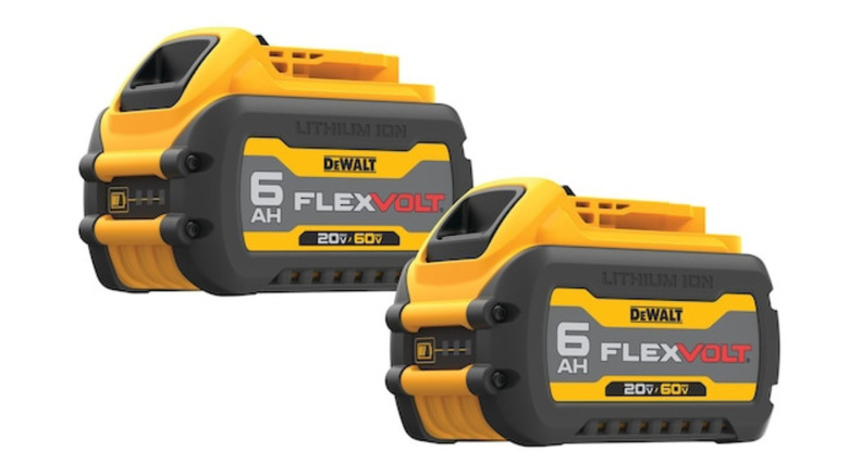 Two DeWalt 20V Flexvolt batteries