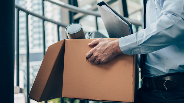 Fired box of possessions
