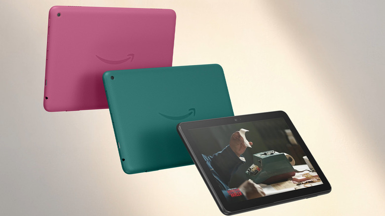 Amazon Fire HD 8 tablet in different colors