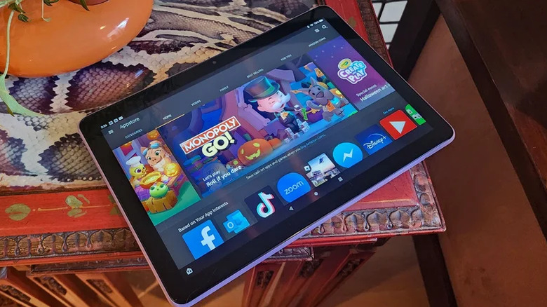 App store on an Amazon Fire HD 10 tablet