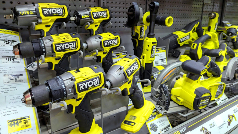 Ryobi Drills Power Tools on Display