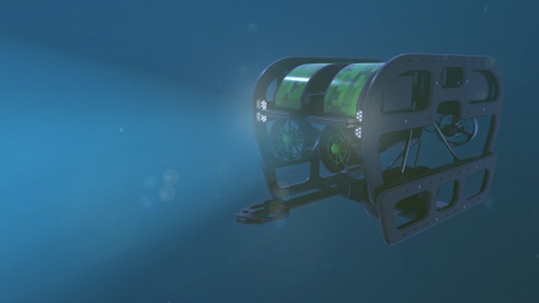 Unmanned underwater vehicle exploring underwater