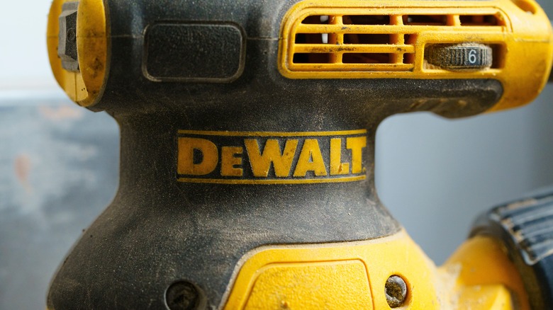 Picture showing DeWalt logo on a tool